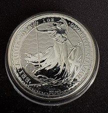 1oz .999 Silver - Britannia QEII - 2023 - CGT Exempt - In Capsule