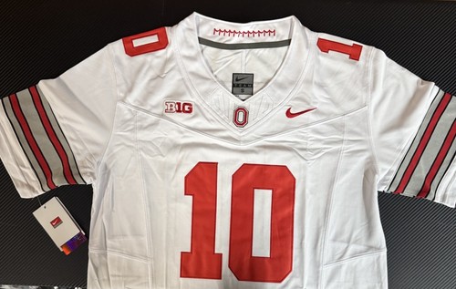 2026 Julian Sayin "Buckeye Stripe" White Ohio State OSU Jersey Buckeyes 10