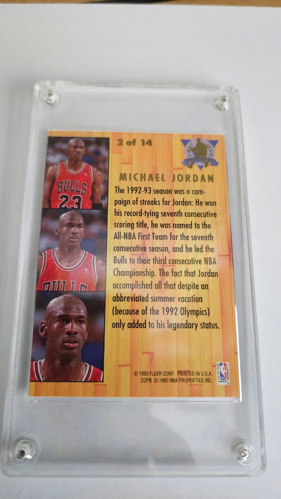 1993-94 Fleer Ultra First Team All-NBA Michael Jordan #2 Chicago Bulls