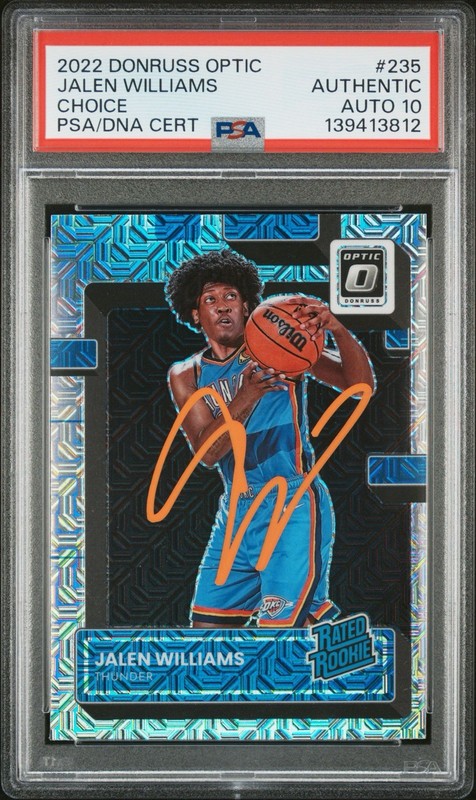 2022 Jalen Williams Optic Choice Signed Rookie Auto PSA 10 #235 OKC ⚡️