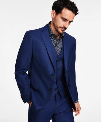 Alfani Men's Slim-Fit Stretch Solid Suit Jacket, - Blue