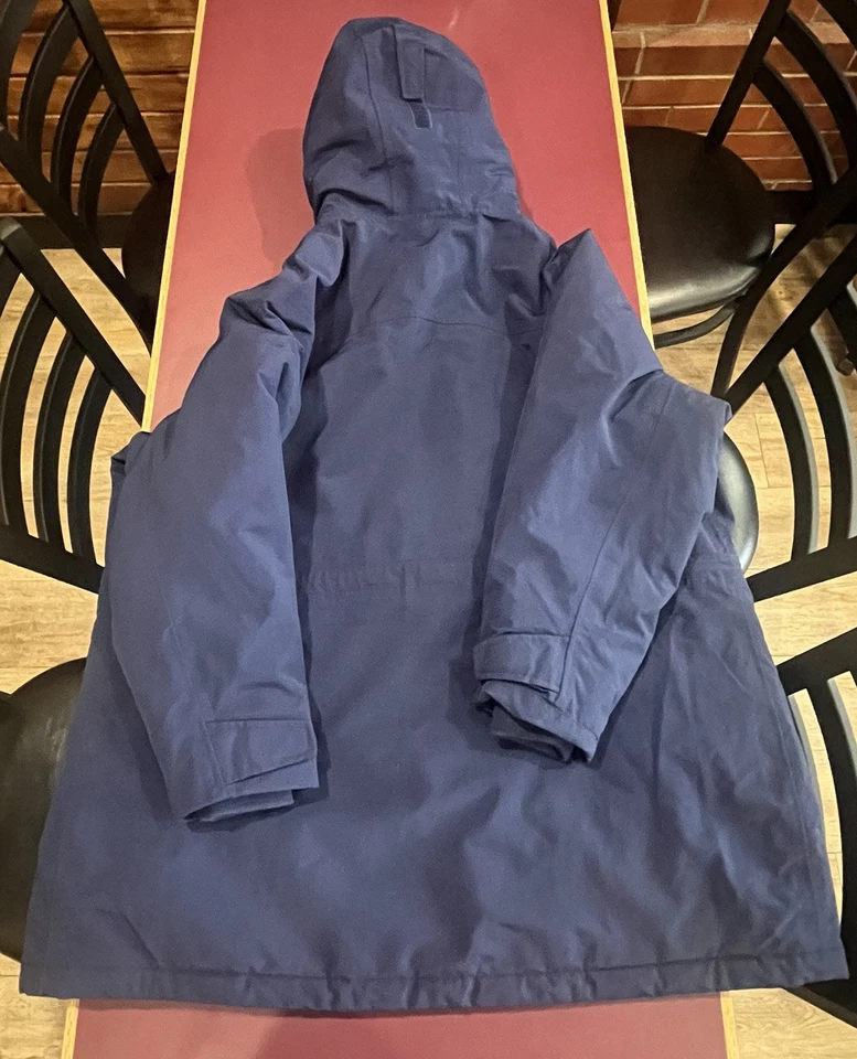 LANDS END Womens Squall Jacket Size XL 16/18 Blue Hooded Waterproof Windproof - Image 2 of 4