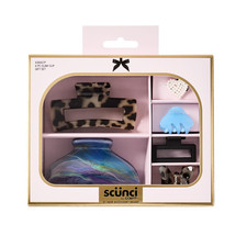 Scunci 6 Pack Claw Clip Gift Set Assorted Hair Accessories