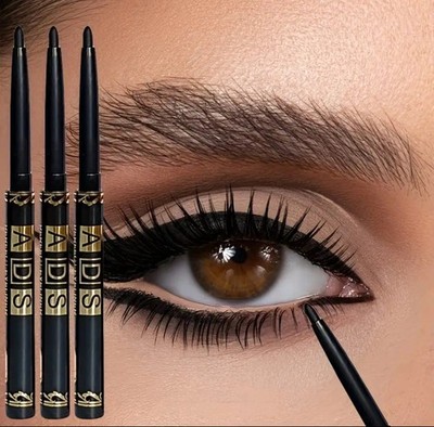 3 Stück - schwarze wasserfeste Eyeliner-Stifte, wischfest & schweißfest, einfaches Drehen