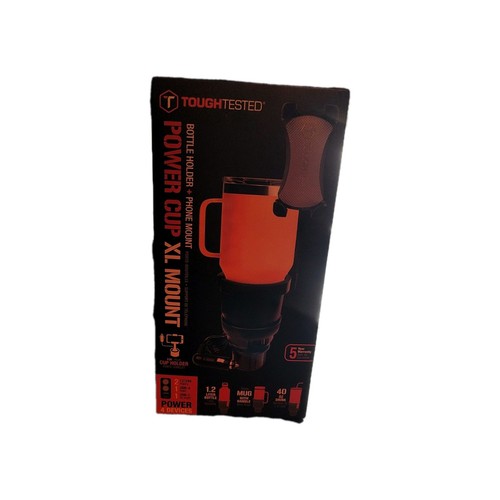 Tough & Thirsty Power Cupholder Bottle & Phone Mount XL 40 Oz Cup Holder - New