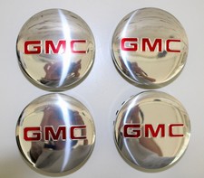 Gmc Chrome Red 83mm 3.25 Wheel Center Hub Caps Denali Sierra Yukon More - 4pc Gmc Chrome Red 83mm 3.25 Wheel Center Hub Caps Denali Sierra Yukon More - 4pc