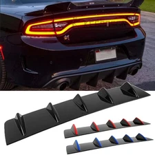For Dodge Charge Rear Diffuser 5Fins Bumper Lip Splitter Spoiler(Black&Blue&Red)