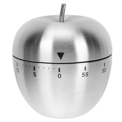 Grey Metal Mechanical Timer for Home Kitchen Cooking Countdown