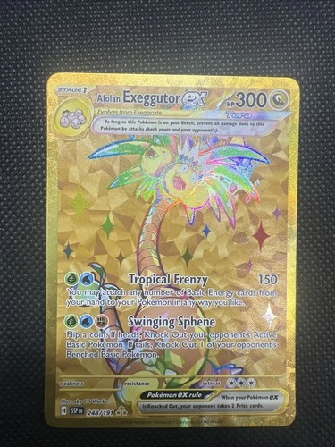 Alolan Exeggutor Ex Gold 248/191 Surging Sparks Pokemon Card NM