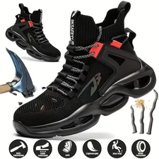 Mens Work Boots Steel Toe Cap Safety Shoes Indestructible Breathable Sneakers