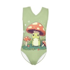 Gymnastics Leotards for Girls Size 3-14 One Piece 9-10 Years Cute Mushroom Frog