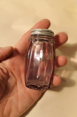 Vintage Purple Glass Salt Shaker 3-1/2 Inch