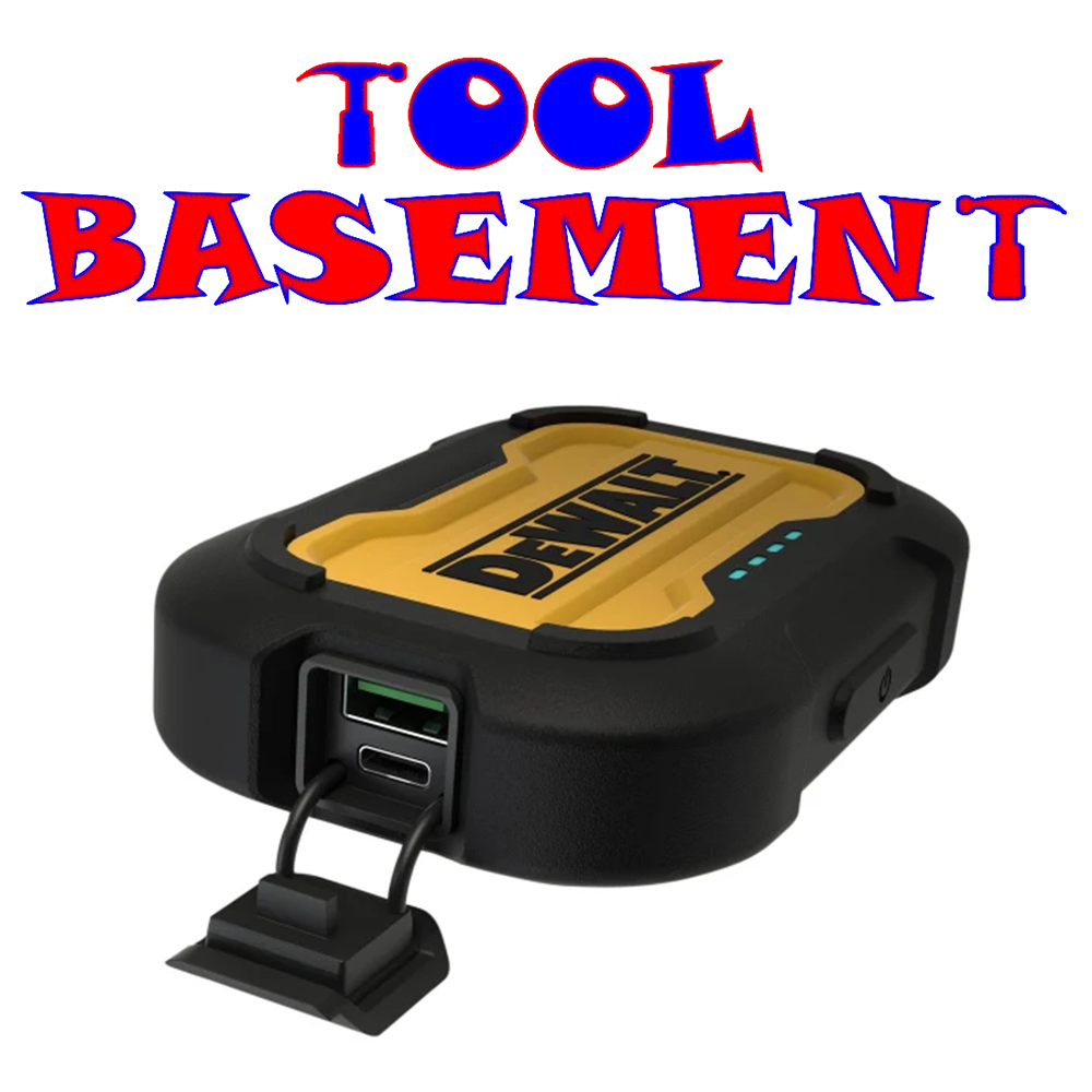 DEWALT 10,000mAh Powerbank - 2 Connection Ports - Type-C and USB