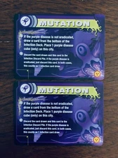 Pandemic On The Brink Expansion | 2 Mutation Cards | Replacement Game Pieces