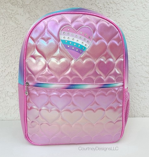 Mrs. Gwen's OMG Accessories Metallic Pink Heart-Quilt Backpack