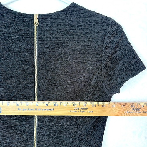 TED BAKER London Plisse Career gefüttert Midi Pencil Etuikleid Damen 2 schwarz - Bild 7 von 11