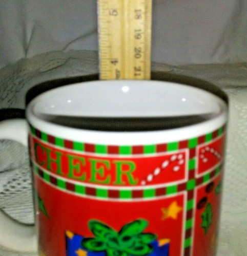 Set of 2 Signature Inc. by Housewares Stoneware Mugs/Cups 8 oz. Toys Drums Trees - Picture 9 of 12