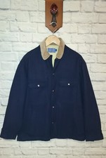 Vintage Pendleton Heavyweight Chamois Lined 100 Virgin Wool Snap Front Jacket L