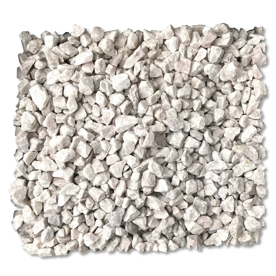 Graniglia Granulato per Giardino e Vasi Bianco Carrara Granulometria 8-12mm 25kg - Immagine 2 di 4