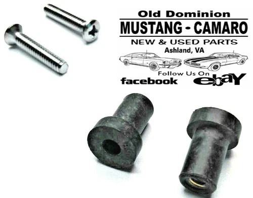 1967-1973 Mustang Door Mirror Screws & Mounting Nuts