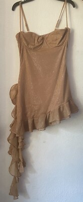 dress for woman DIXIE MINI DRESS - GOLD SPARKLE | eBay