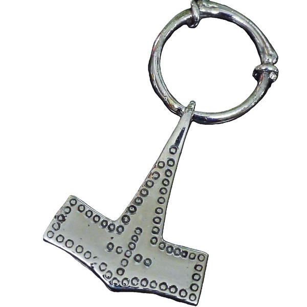 925 Silber Replikat Wikinger Thorhammer Fund Haithabu MjöLnir M. Ring Lederband-image