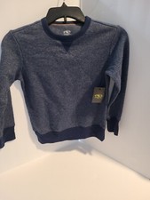 Athletic Works Boy's Navy Blue Fleece Lined Crew Neck Sweatshirt M 8 