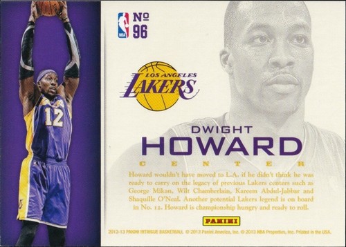 2012-13 Panini Intrigue Intriguing Players #96 - Dwight Howard - Bild 2 von 2