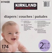 Kirkland Signature Diapers Sizes 2 174 Counts