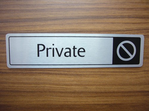 Aluminium Door Signs White or Silver with Black Lettering Self adhesive - Picture 2 of 11