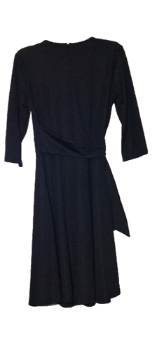 NWT Elegant Black Dress Size Large FENJAR Side Sash - Picture 5 of 5