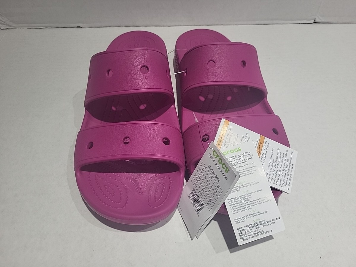 New Crocs Classic Unisex Sandal Size Men 14 Pink Double Strap 206761-6SV Crocs Classic Clog Mens Sandals Pink 10001-6SV – Shoe Palace main image 4