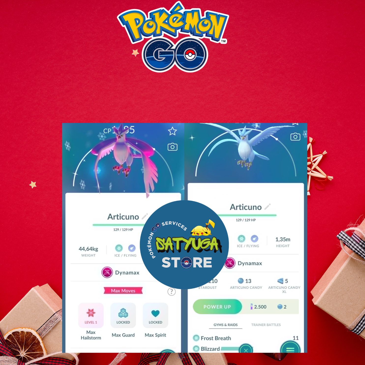 Shiny Dynamax Legendary Birds Articuno Zapdos Moltres Trade 1M or 20k Stardust