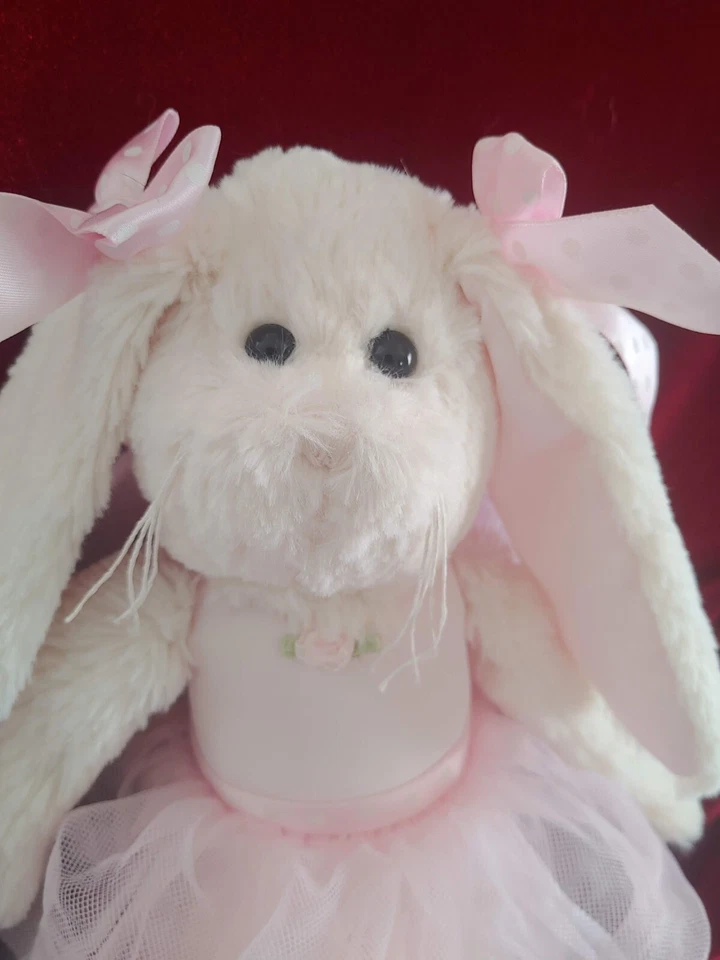 16" The Bearington Collection Lil Bunny Tutú Rosa Bailarina Peluche Animal Foto 2 de 4