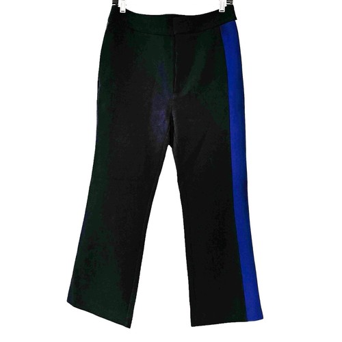 Rachel Roy Gwen Crop Pant Blue White Stripe High Rise Career Trouser Preppy 6 - Picture 5 of 13