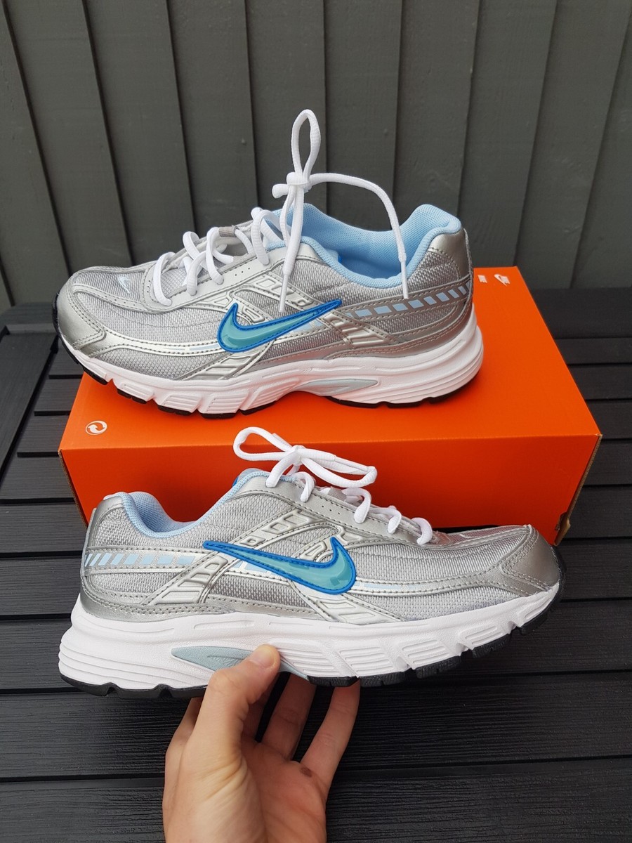 Nike Initiator Women's Running/Gym Trainers Size (UK) Silver/Grey/Blue  BNIB