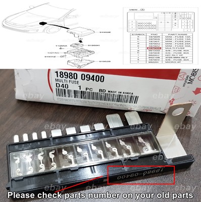 Terminale Fusibile Batteria Per Kia Optima K5 (2016-17) E Cadenza K7 (2017) – Ricambio 18980-09400, Con Copertura Antipolvere