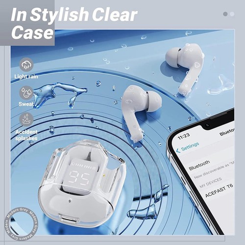 Bluetooth 5.0 Wireless Earbuds Waterproof Headphone LED Display Earphones - Photo 2 sur 16