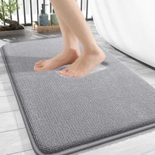 Thick Memory Foam Bath Mat Rug 30x20, Extra Soft Absorbent Bathroom Rugs 