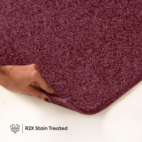 Bright House Solid Color Area Rugs Cranberry - 3' Round Indoor Stain & Fade R... - Picture 7 of 9