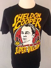 The Big Bang Theory T-Shirt XL Sheldon Cooper Super Villain CBS Jim Parsons Geek