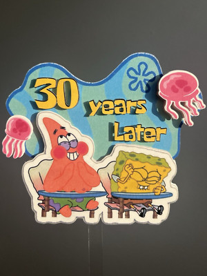 SpongeBob Schwammkopf inspiriert 3D Geburtstag Tortenaufleger 30 Jahre später