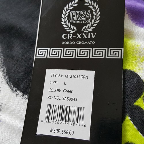 Bordo Cromato Graffiti LARGE T-Shirt Never Surrender Savage Green Purple NEW - Picture 8 of 8