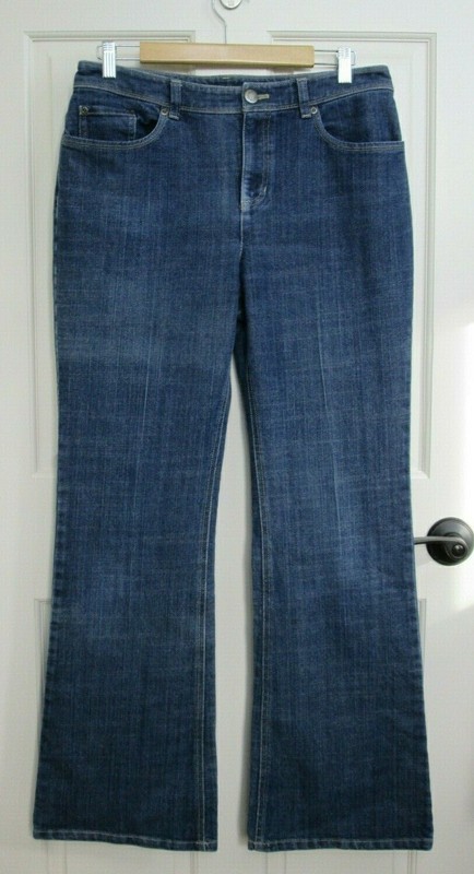 Jones New York Bootcut Jeans Womens Size 33x31 Distressed Stretch 59-24439