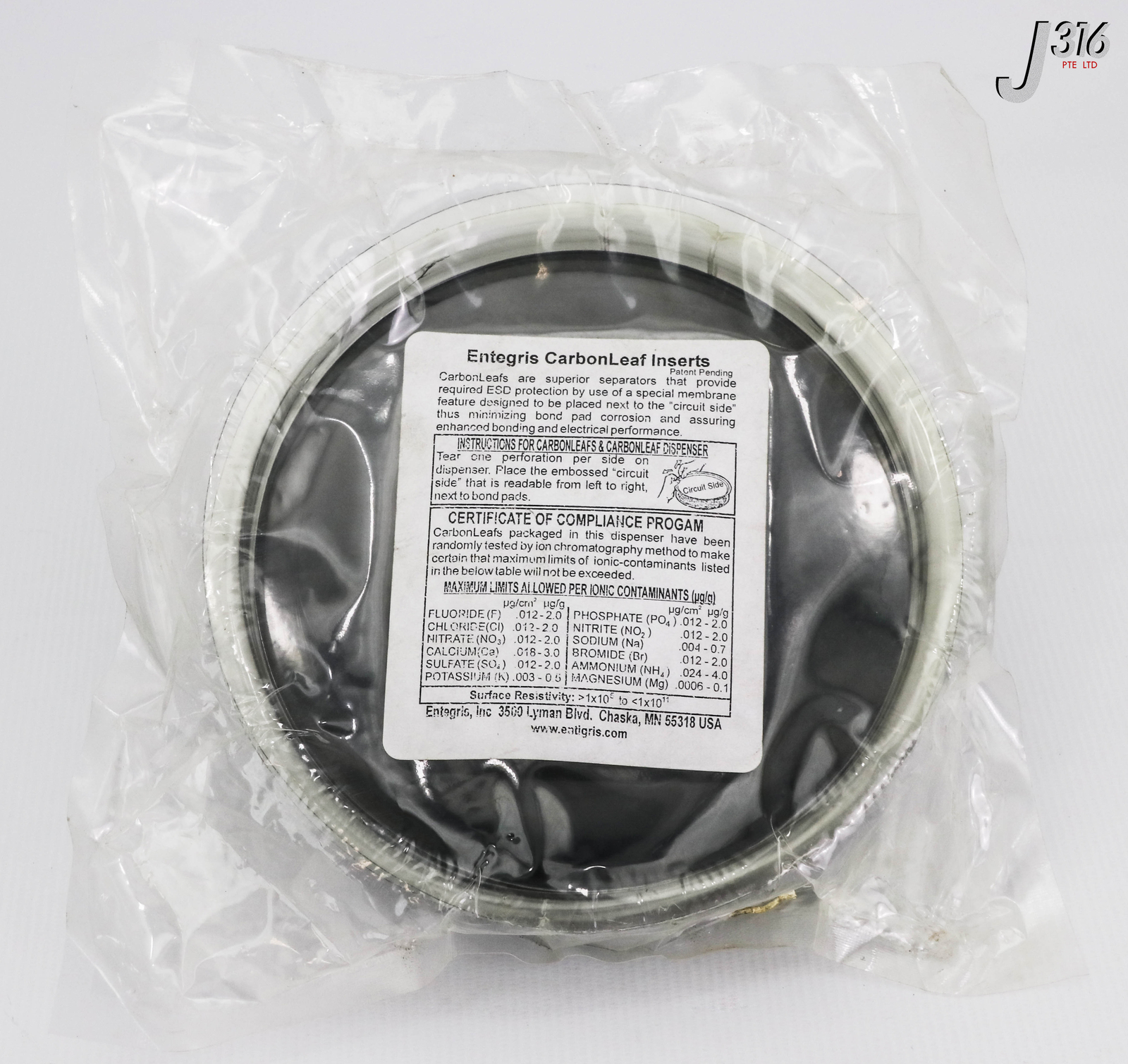 14457 ENTEGRIS CARBON LEAF INSERTS, NEW 932CLA200.003 – Zambi Restaurant