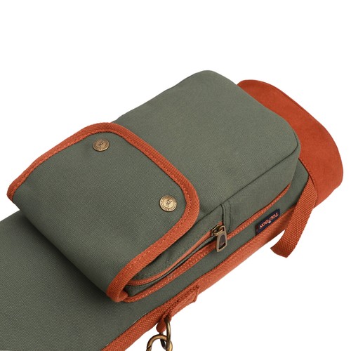 TOURBON Golf Club Bag Durable Canvas Sunday Travel Club Carry Strap Padded Case - Picture 21 of 24