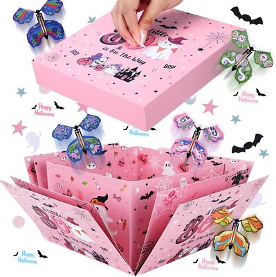 Butterfly Explosion Gift Box, Pink Ghost Boo Ghost Guest Unique Exploding Box...