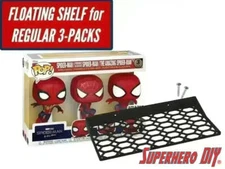 Floating Shelf for Funko Pop 3-PACK | Fits Pop 3 Pack measuring 9W x 3.5D