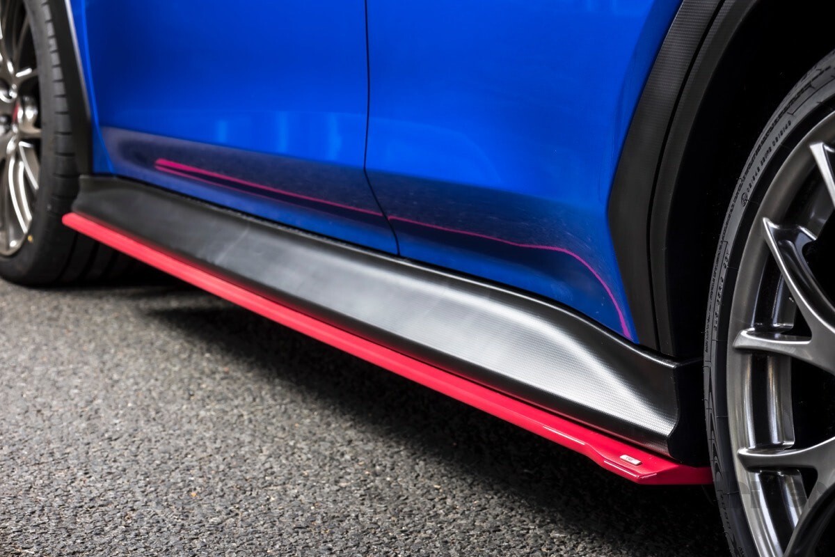 STI Style Side Under Skirt Cherry Red Pair for 2023 2024 Subaru