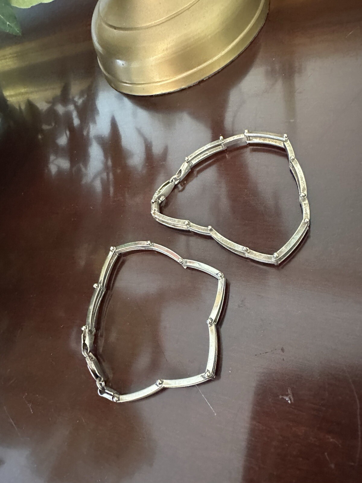 Sterling Silver Bangle Bracelets. Geometric Desig… - image 2